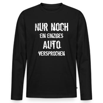 Nur Noch Ein Einziges Auto - Männer Premium Bio Langarmshirt - Schwarz - Vorne - Nico (187cm)