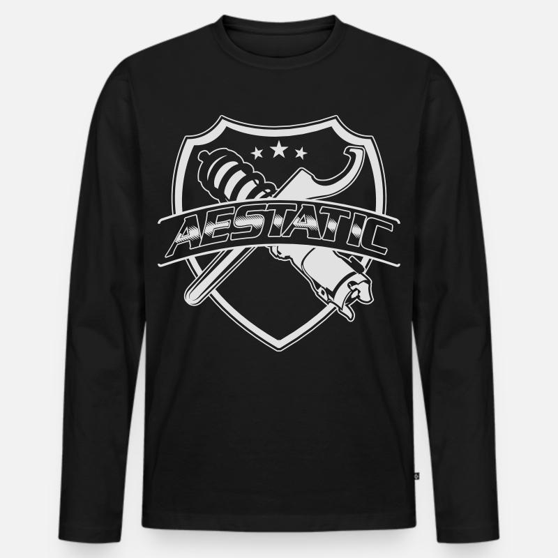 Aestatic, Static Tuner Design - Männer Premium Bio Langarmshirt - Schwarz
