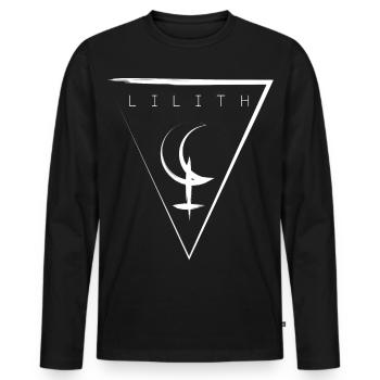 Symbole de Lilith - T-shirt manches longues Premium bio Homme - noir - Devant - Nico (187cm)