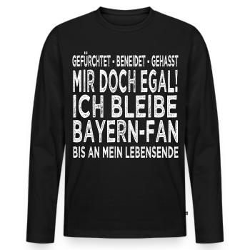 Bayern Fan - Männer Premium Bio Langarmshirt - Schwarz - Vorne - Nico (187cm)