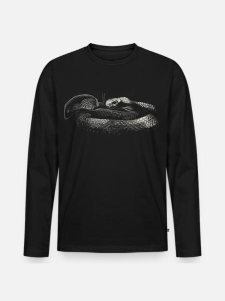 Snake - T-shirt manches longues Premium bio Homme - noir