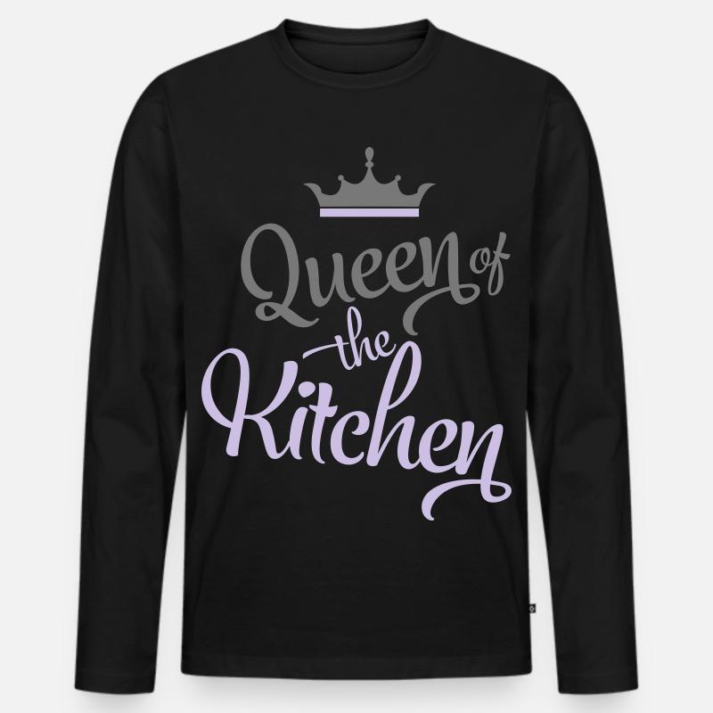 Kochen - Männer Premium Bio Langarmshirt - Schwarz