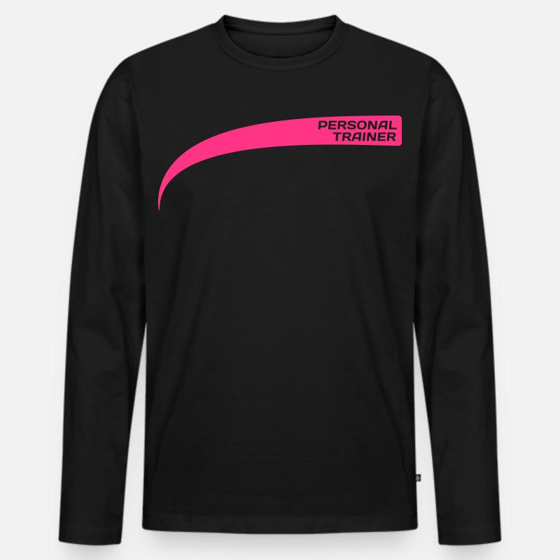 Personal trainer / Drill Instructor - Männer Premium Bio Langarmshirt - Schwarz