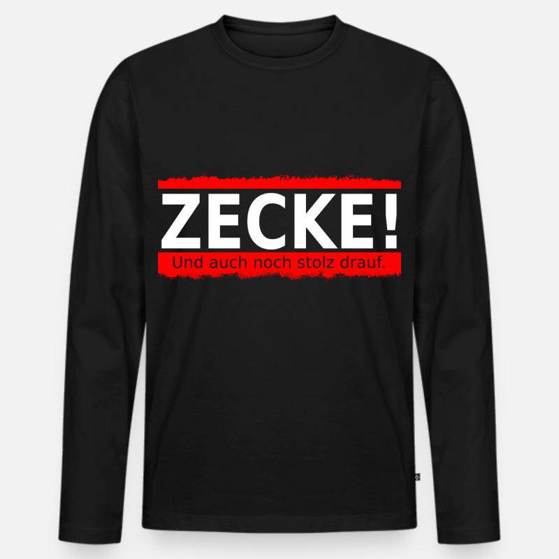 Zecke - Männer Premium Bio Langarmshirt - Schwarz