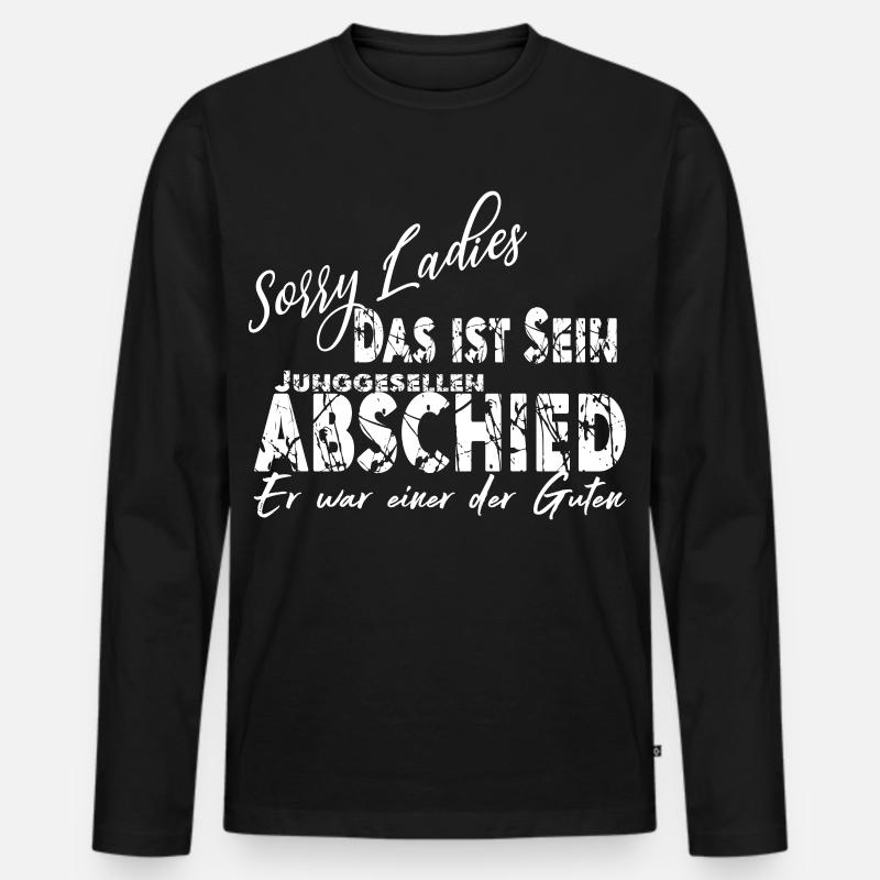 Junggessellenabschied Maenner Geschenk - Männer Premium Bio Langarmshirt - Schwarz