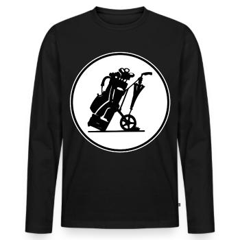 Golf club - Men's Premium Organic Long Sleeve Shirt - black - Front - Nico (187cm)