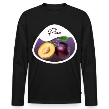 Prune - T-shirt manches longues Premium bio Homme - noir - Devant - Nico (187cm)