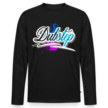 dubstep - T-shirt manches longues Premium bio Homme - noir - Devant - Nico (187cm)