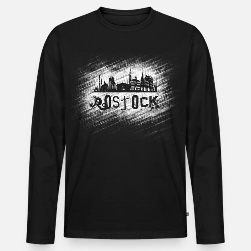 Rostock - Doomsday - Männer Premium Bio Langarmshirt - Schwarz