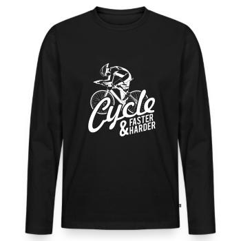 Cycling Cycling Cycling Cycling Cycling - Men's Premium Organic Long Sleeve Shirt - black - Front - Nico (187cm)