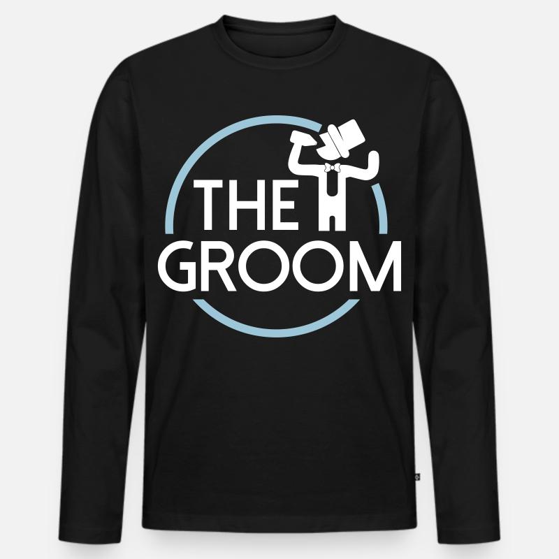 Groom - Männer Premium Bio Langarmshirt - Schwarz