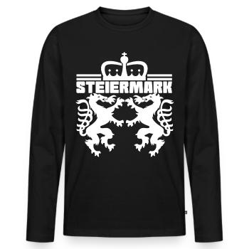 Styrie Autriche - T-shirt manches longues Premium bio Homme - noir - Devant - Nico (187cm)