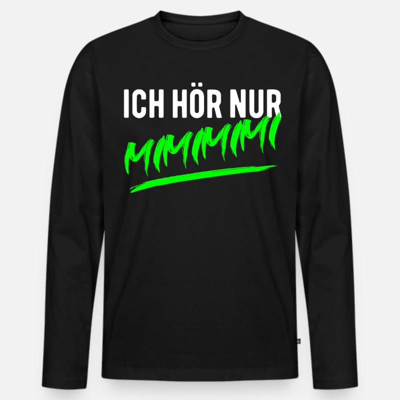 mimimimi - Männer Premium Bio Langarmshirt - Schwarz