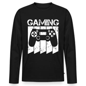 Gaming Gaming Gaming Gaming Gaming Gaming Gaming - Men's Premium Organic Long Sleeve Shirt - black - Front - Nico (187cm)
