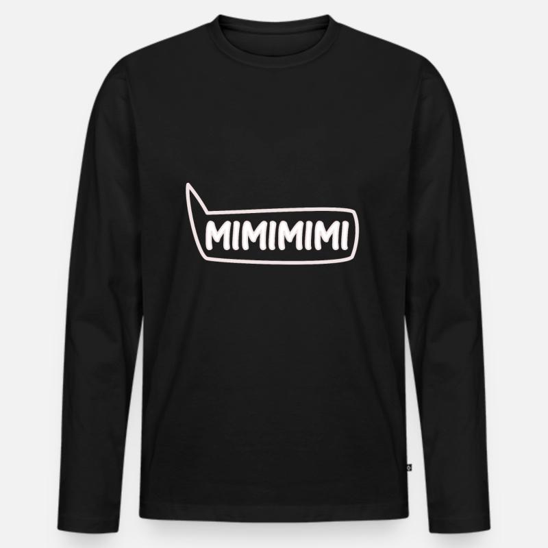 Witzig - Männer Premium Bio Langarmshirt - Schwarz