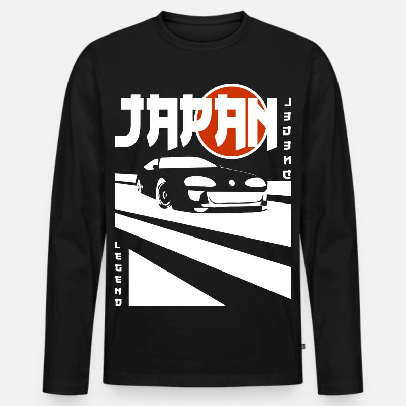 Japan Legend – JDM Auto Power - Männer Premium Bio Langarmshirt - Schwarz
