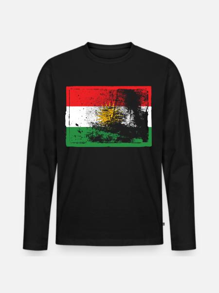 Kurdes Kurdistan - T-shirt manches longues Premium bio Homme - noir