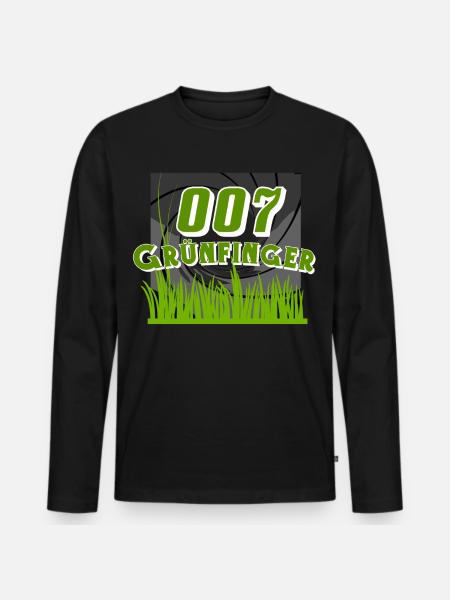 Garten Gärtner - Männer Premium Bio Langarmshirt - Schwarz