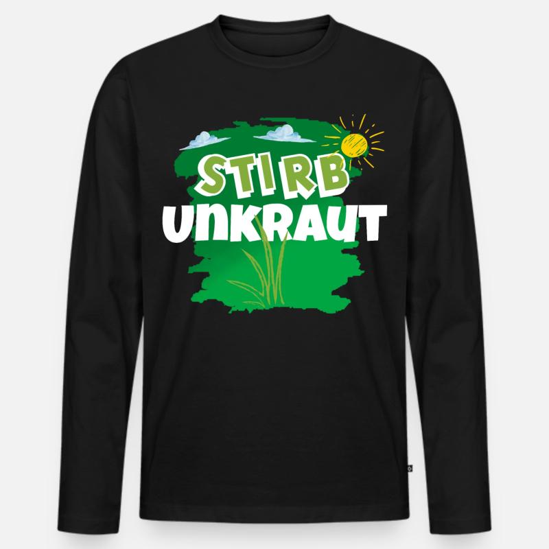 Garten Gärtner - Männer Premium Bio Langarmshirt - Schwarz