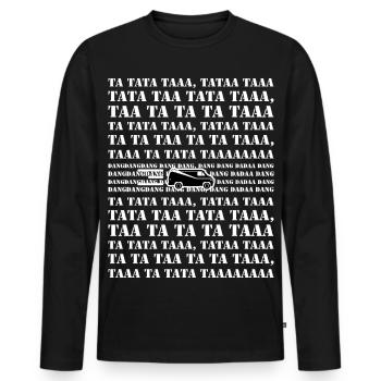 Célèbre série télévisée des années 80 - Équipe A avec Van - T-shirt manches longues Premium bio Homme - noir - Devant - Nico (187cm)