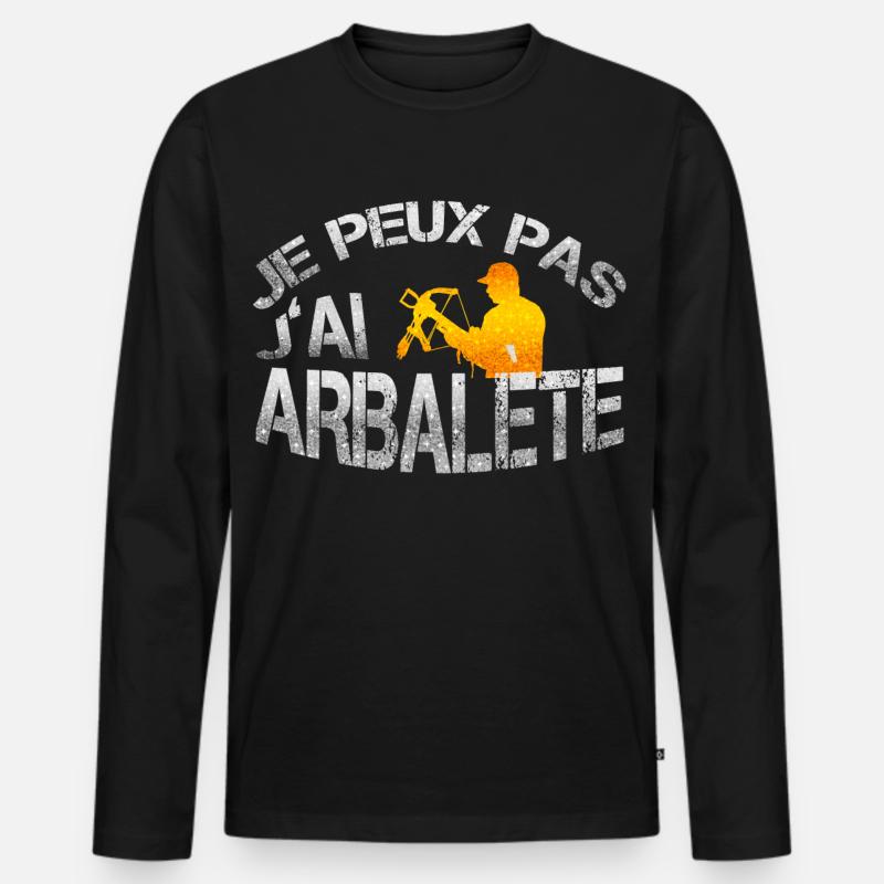arbalte - Männer Premium Bio Langarmshirt - Schwarz