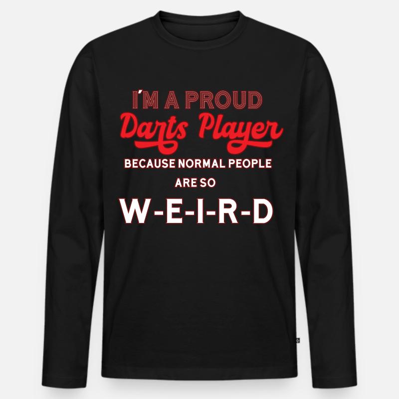 Darts Dart - Männer Premium Bio Langarmshirt - Schwarz