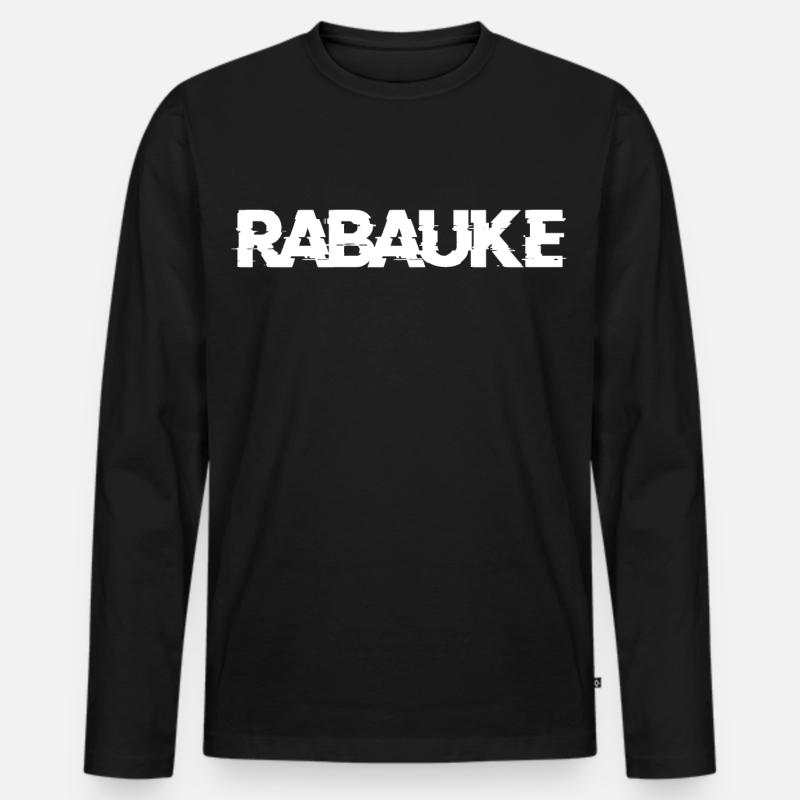 Rabauke - Männer Premium Bio Langarmshirt - Schwarz