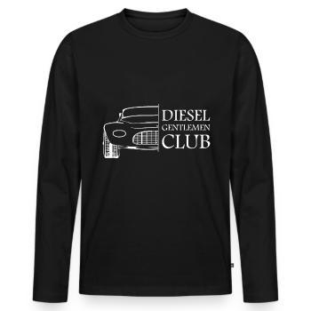 diesel - Men's Premium Organic Long Sleeve Shirt - black - Front - Nico (187cm)