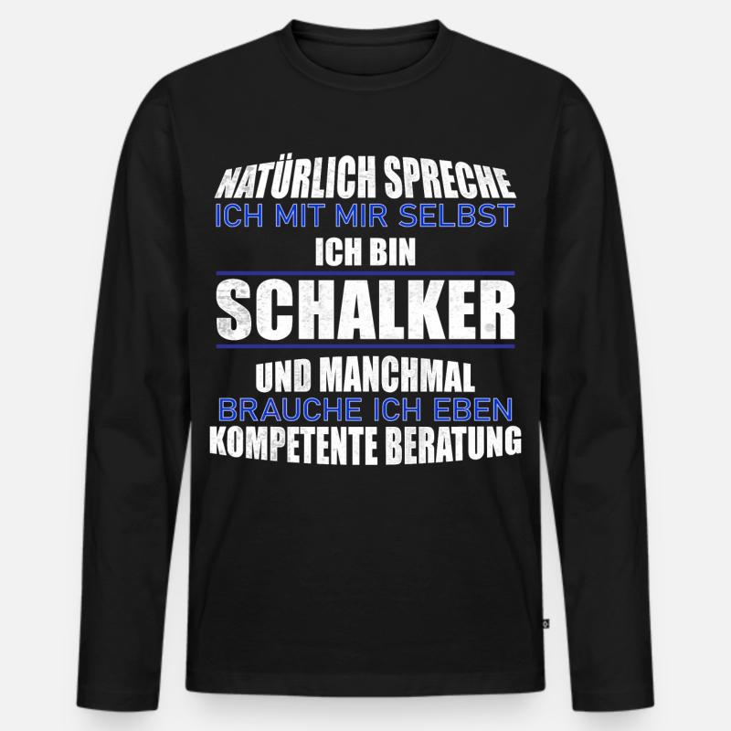 Schalker Beratung Geschenkidee - Männer Premium Bio Langarmshirt - Schwarz