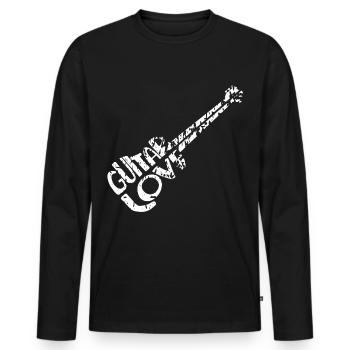 Gitarrist - Männer Premium Bio Langarmshirt - Schwarz - Vorne - Nico (187cm)