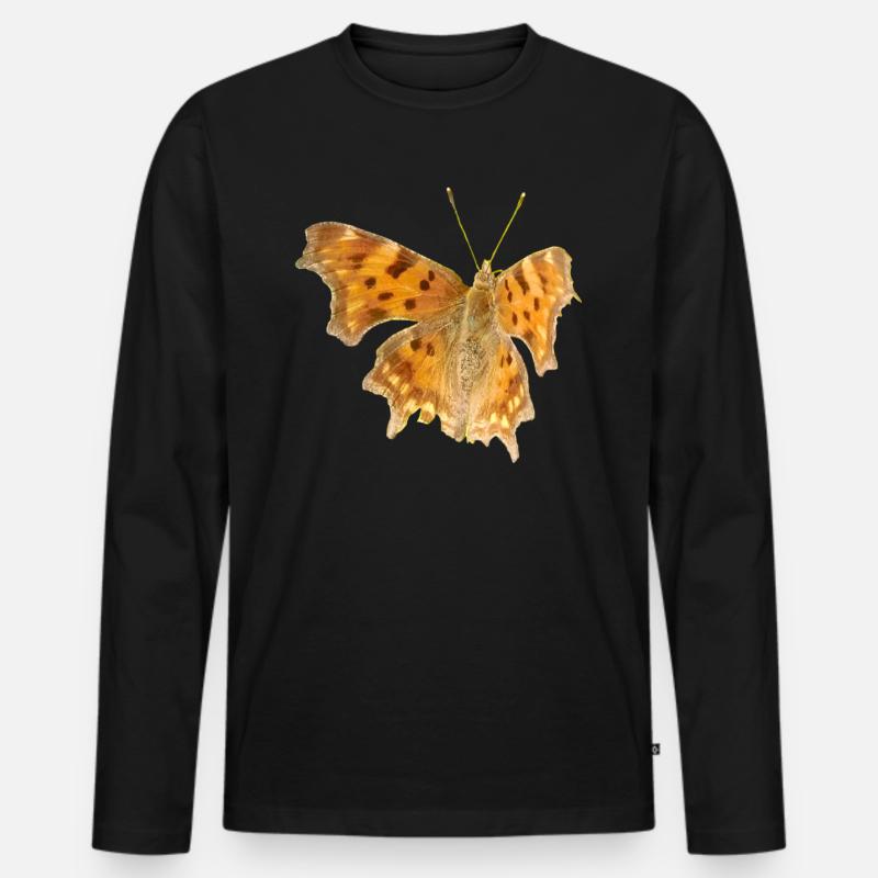 Farfalla C-Moth - Maglia a manica lunga ecologica premium da uomo - nero