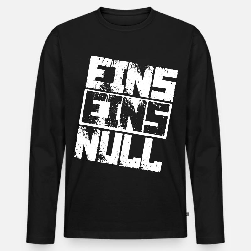 Polizei 110 Notruf - Männer Premium Bio Langarmshirt - Schwarz