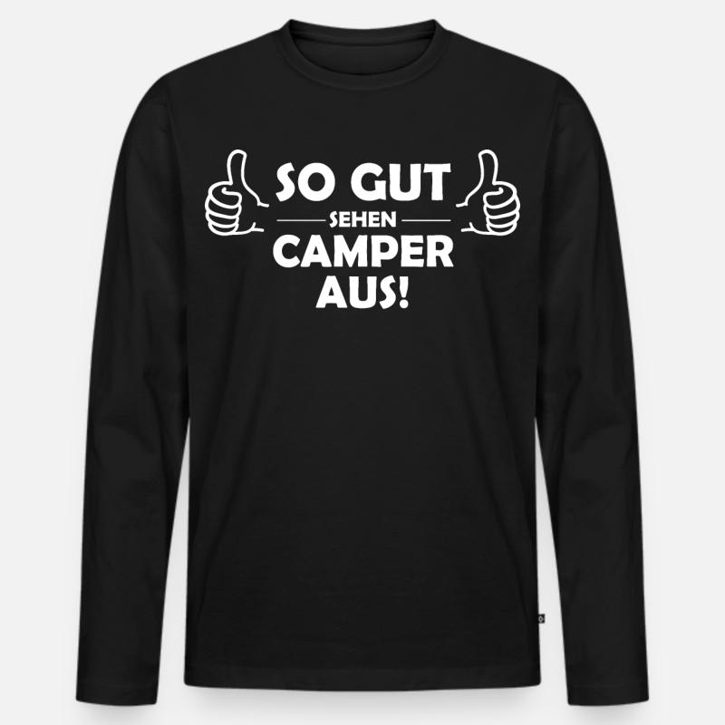 So gut sehen Camper aus - Männer Premium Bio Langarmshirt - Schwarz