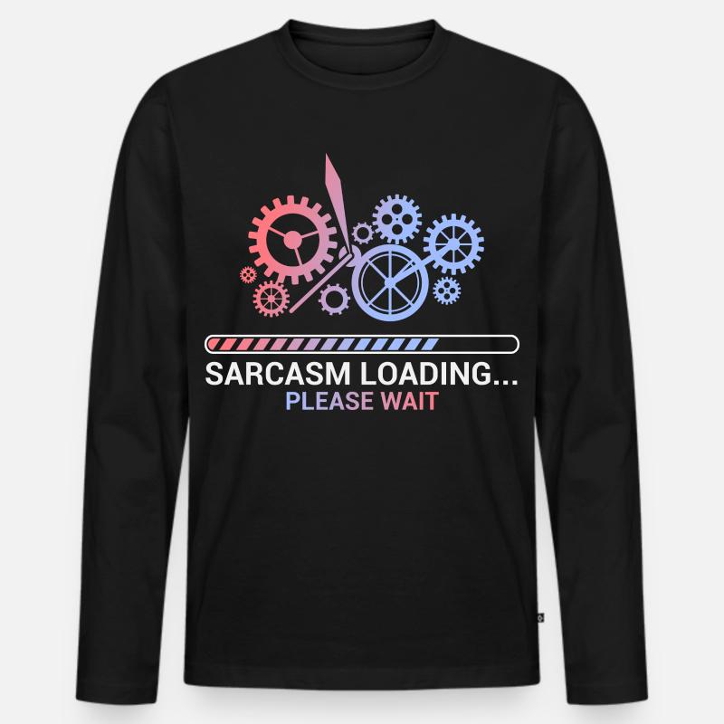 Computer - Männer Premium Bio Langarmshirt - Schwarz