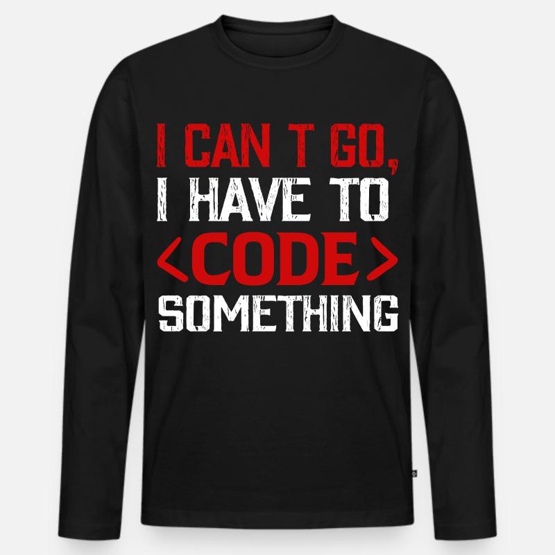 Programmierer , Nerd , Computer Code Männer Premium Bio Langarmshirt