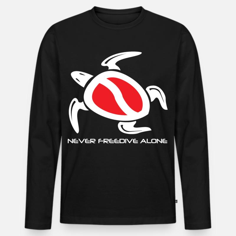 Freitauchschildkröte - Männer Premium Bio Langarmshirt - Schwarz