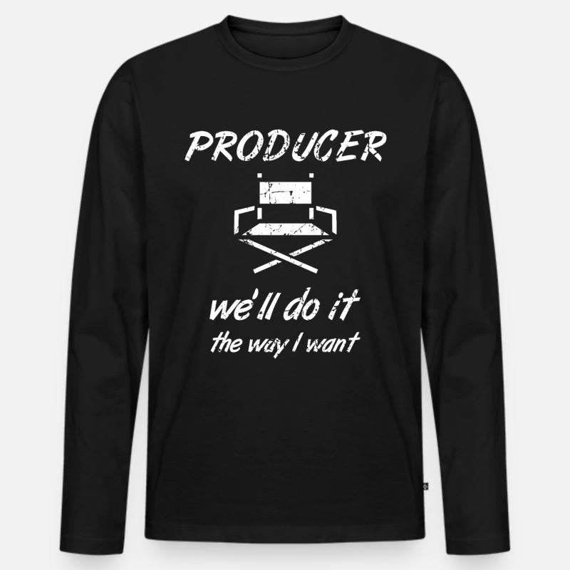 Videoproduzent - Männer Premium Bio Langarmshirt - Schwarz