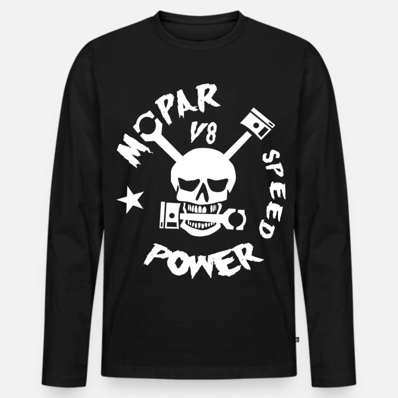 Mopar V8 Power - Männer Premium Bio Langarmshirt - Schwarz