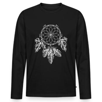 Dream catcher - Men's Premium Organic Long Sleeve Shirt - black - Front - Nico (187cm)