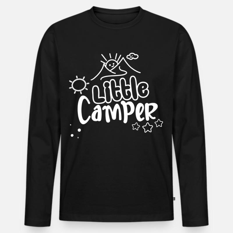 Little Camper - Männer Premium Bio Langarmshirt - Schwarz