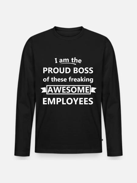 Chef - Männer Premium Bio Langarmshirt - Schwarz
