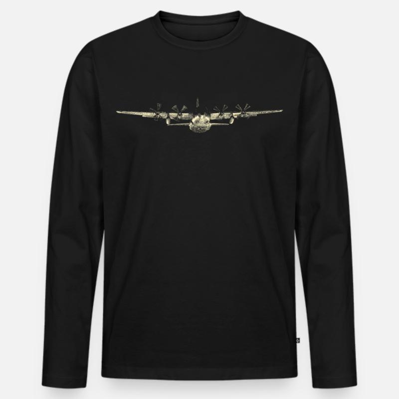 C-130 Herkules - Männer Premium Bio Langarmshirt - Schwarz