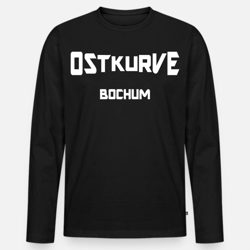 Ostkurve Bochum - Männer Premium Bio Langarmshirt - Schwarz