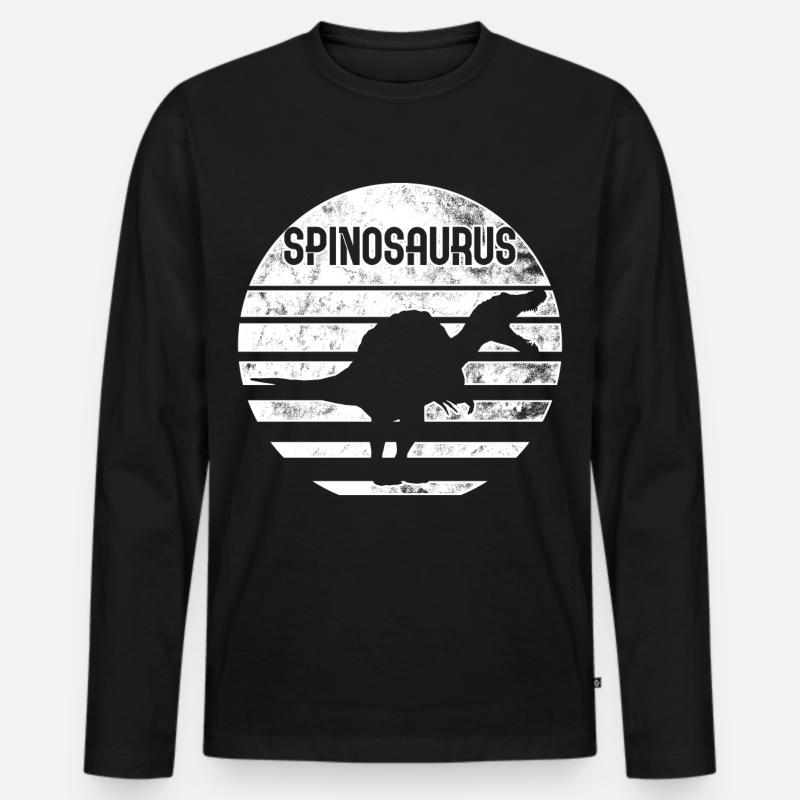 SPINOSAURUS - Männer Premium Bio Langarmshirt - Schwarz