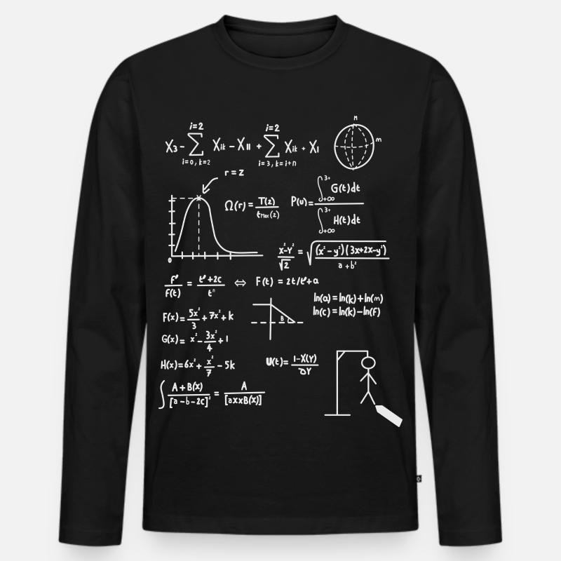Mathematik - Männer Premium Bio Langarmshirt - Schwarz