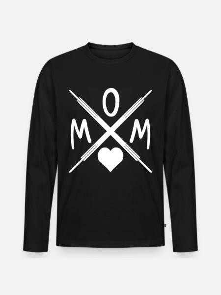 Mom - Mutter - Mama - Men's Premium Organic Long Sleeve Shirt - black