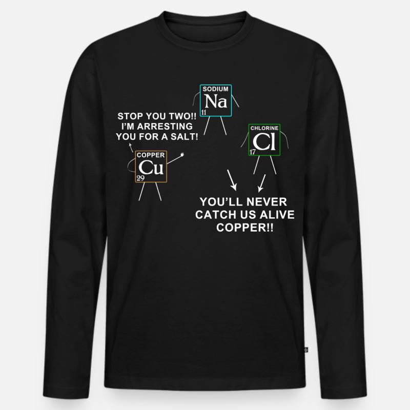 Wissenschaft - Männer Premium Bio Langarmshirt - Schwarz
