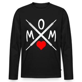 Maman - Maman - Maman - T-shirt manches longues Premium bio Homme - noir - Devant - Nico (187cm)
