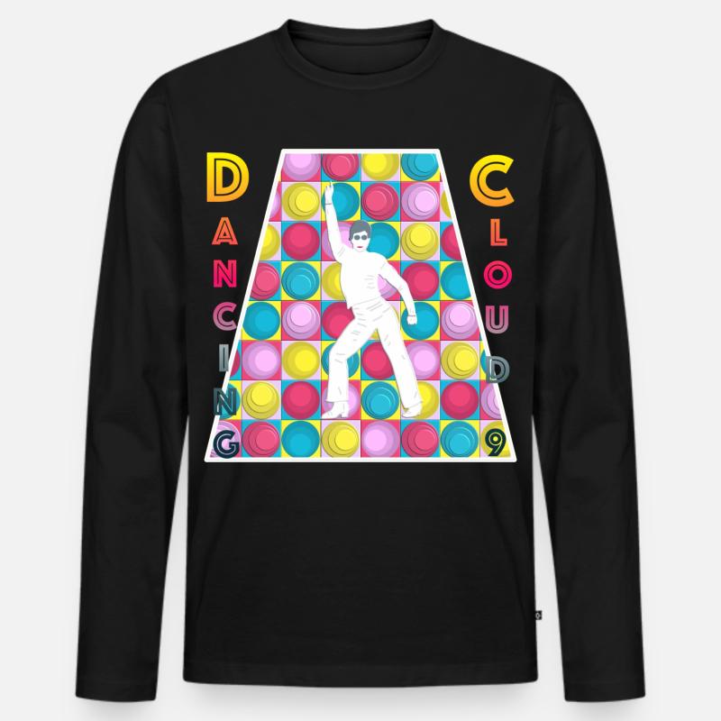 Retro - Disco - Tanzen - 70er Jahre - Männer Premium Bio Langarmshirt - Schwarz