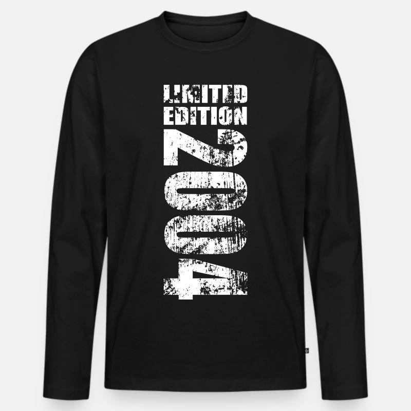 Limited Edition 2004 20. Geburtstag Geschenk - Männer Premium Bio Langarmshirt - Schwarz